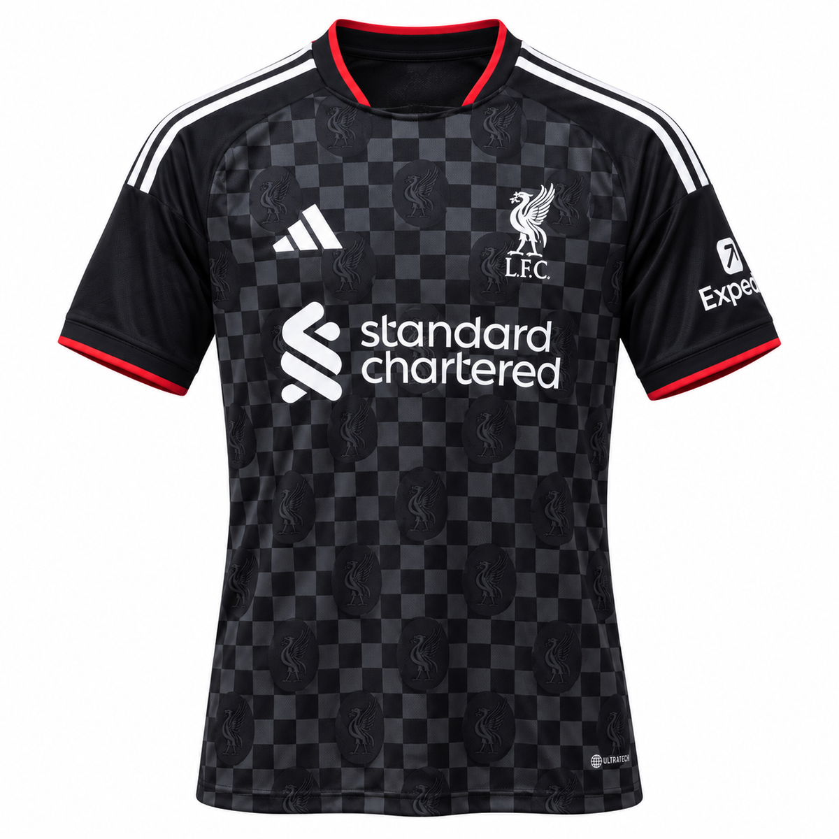 Maillot Liverpool Noir à Damier (enfant)