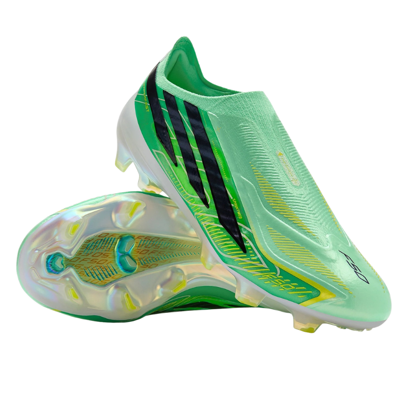 adidas F50 Hyperfast Elite Laceless FG — Pulse Mint / Core Black / Solar Lemon