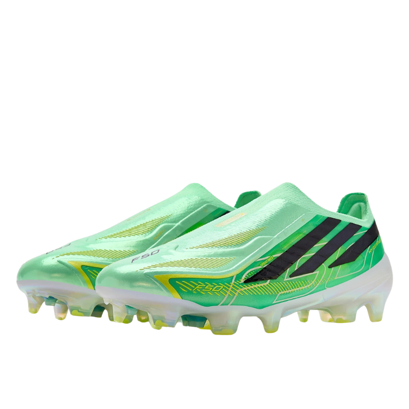 adidas F50 Hyperfast Elite Laceless FG — Pulse Mint / Core Black / Solar Lemon