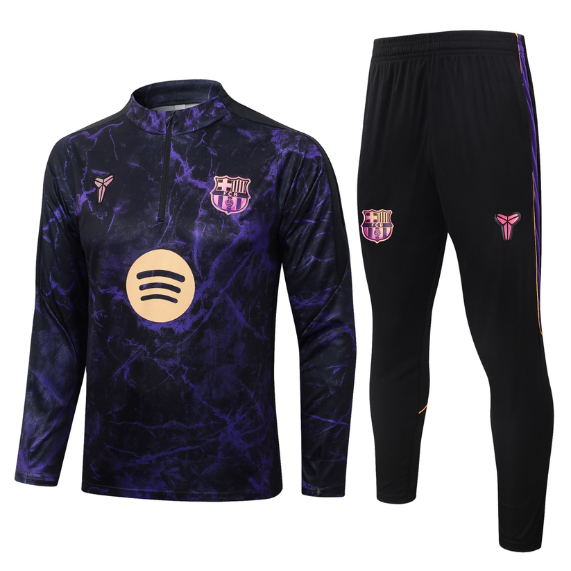 Ensemble survêtement Barcelone — Motif violet et noir