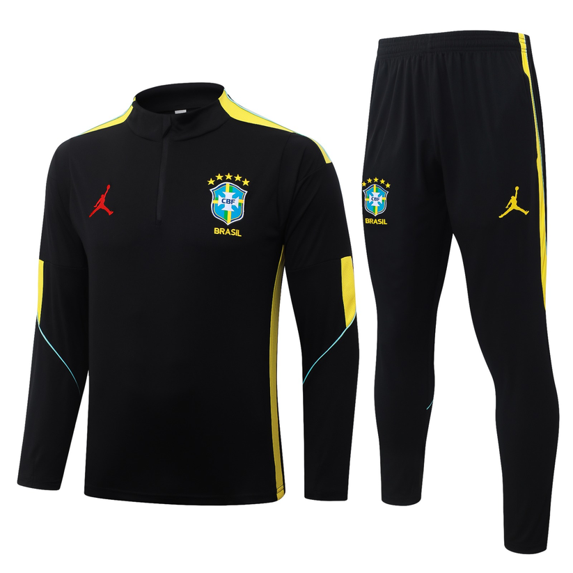 Ensemble survêtement Brésil — Noir et jaune