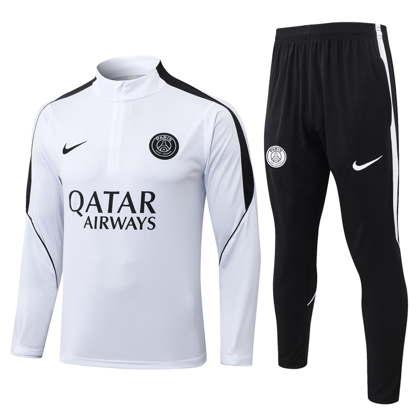Ensemble survêtement PSG — Blanc et noir