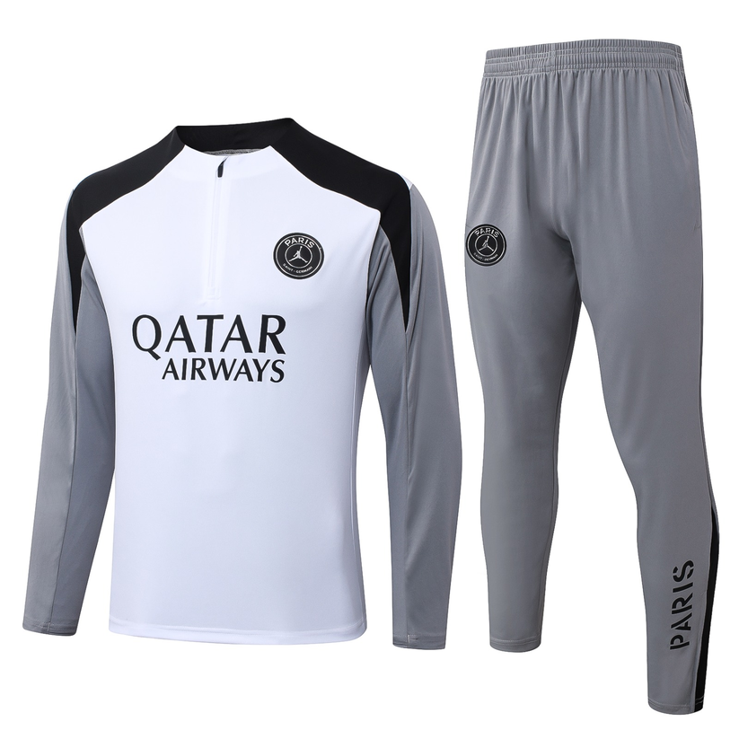 Ensemble survêtement PSG — Blanc et gris